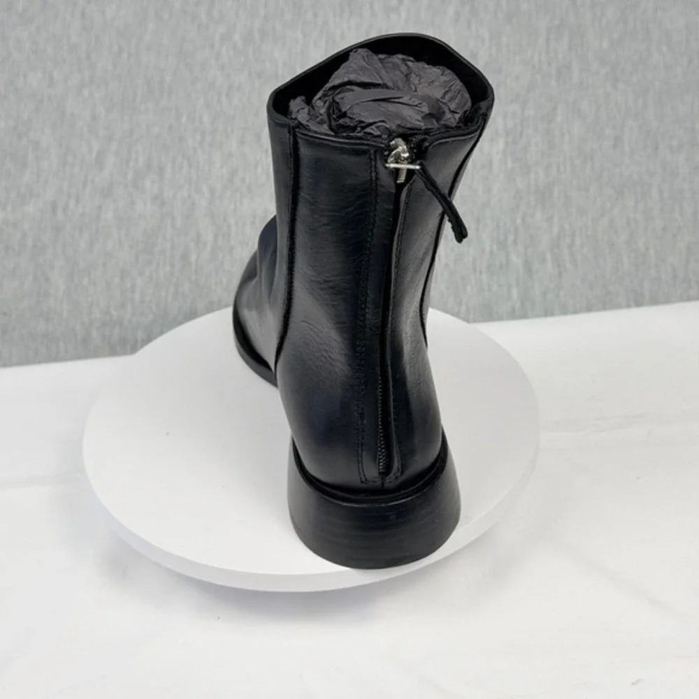 Steve Madden Nexie Black Leather Slouch Ankle Booties NEXI01S1 Size 6.5 Portugal